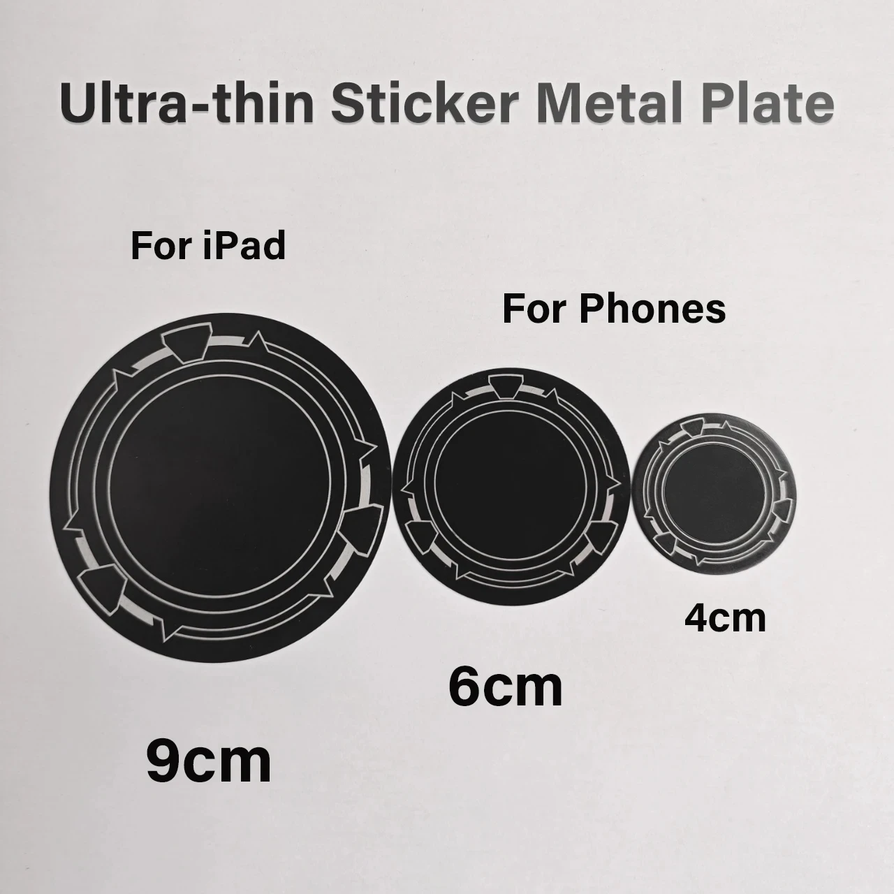 4/6/9 cm Metall Platte Ring Für Magsafe Magnetische Auto IPad Halter Kühler Eisen Blatt Aufkleber für IPad/Tablet PC – Detail 8