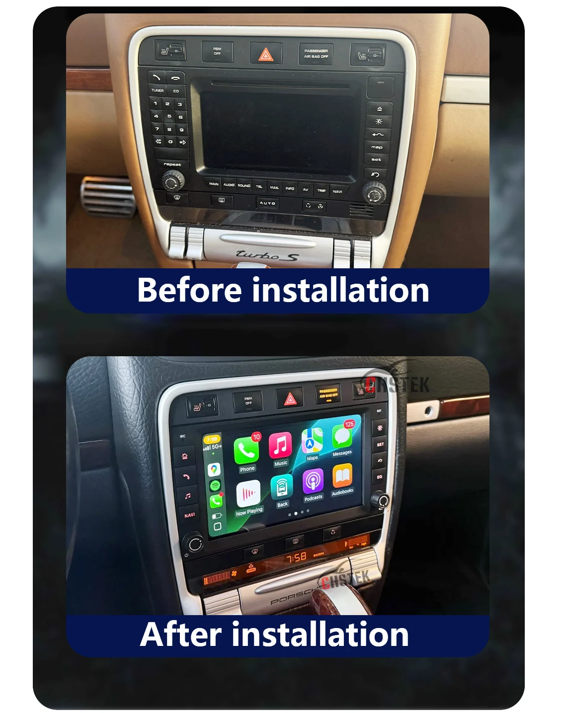 Android 14 Car Radio Carplay For Porsche Cayenne 9PA 957 955 2002-2010 Navigation GPS WIFI RDS Headunit Monitor Upgrade Models