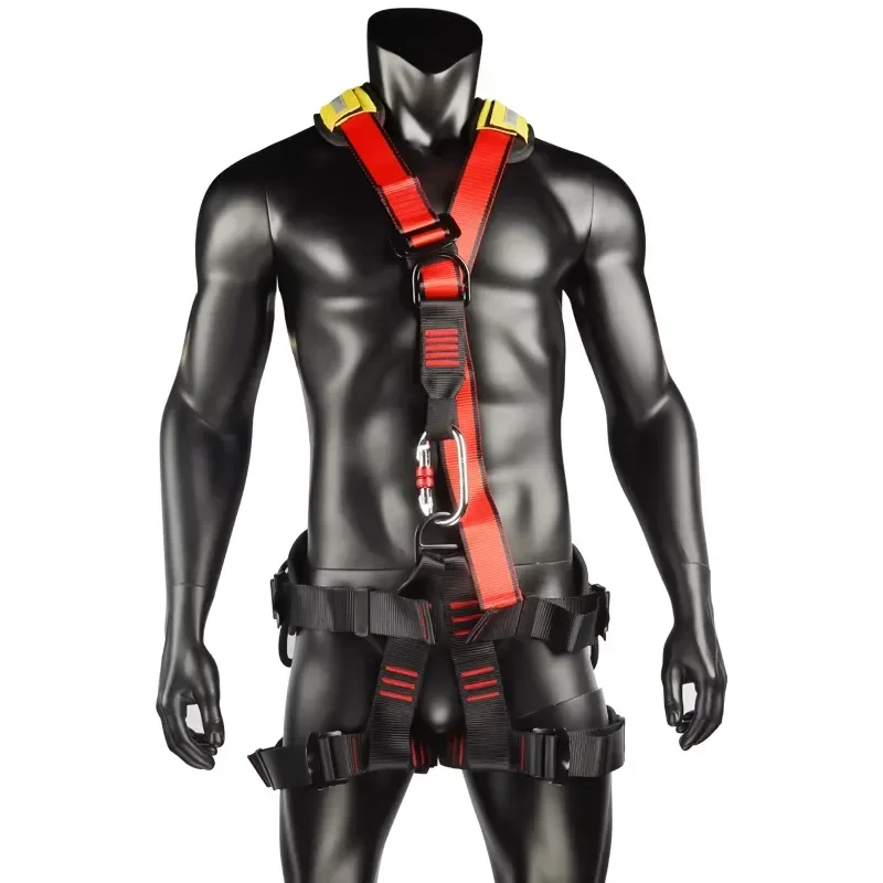 D-Ring Safety Harness Full Body Coverage Durable Polyester for Industrial Rescue Applications Fall Protection