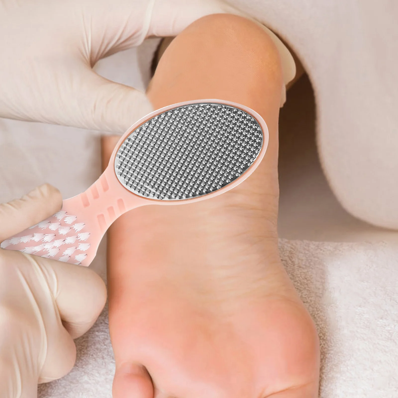 

4in1 Foot File Callus Remover Dead Skin Scrubber Pumice Stone Pedicure Tool Foot Care Trimmer Handheld Rasp Shower Use