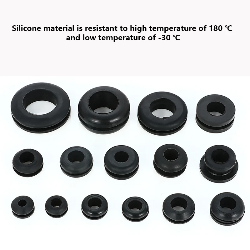 High Temperature Resistant Silicone Double-sided Protective Coil Rubber Pad Cable Wire Threading Air Tube Sealing Cap Insulation