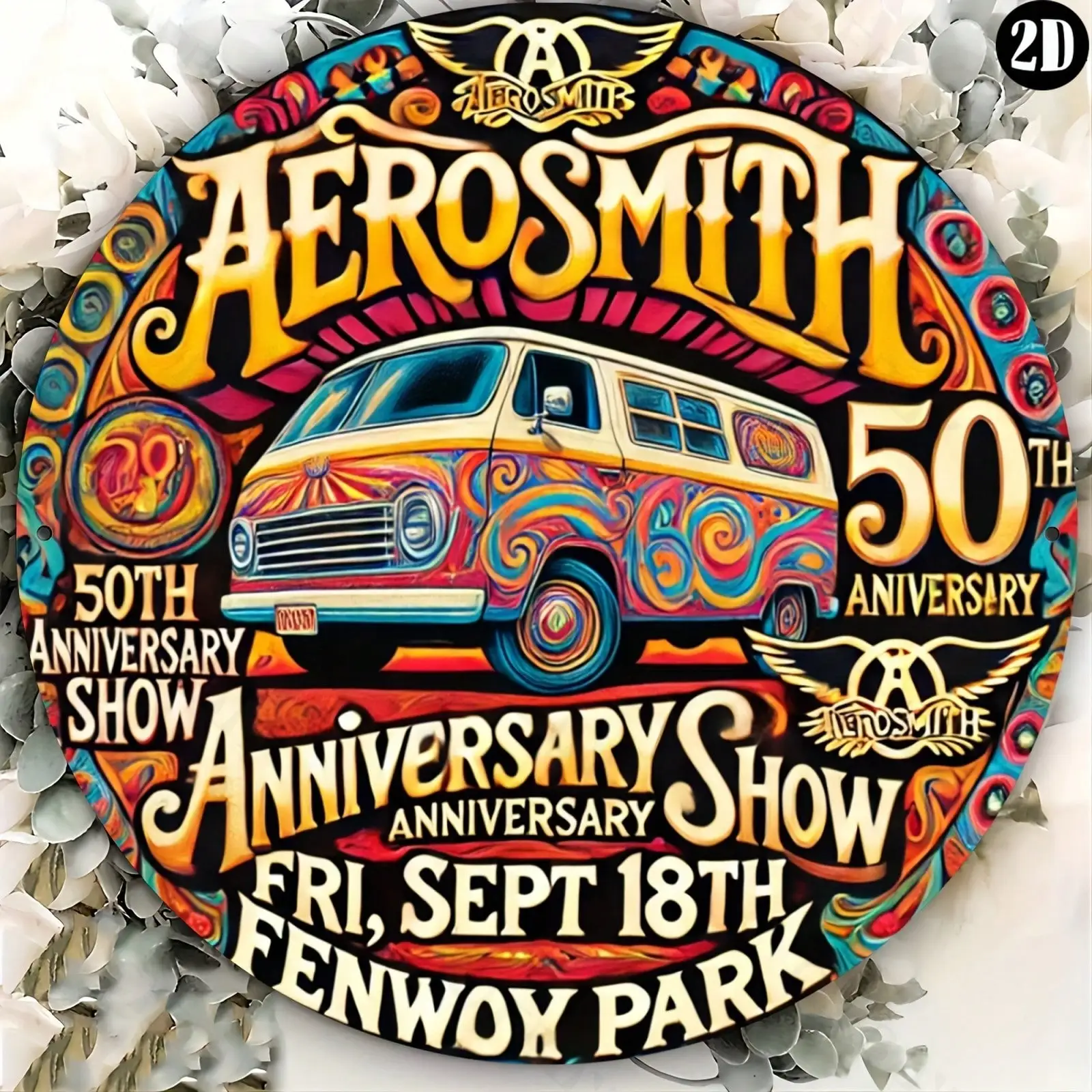 لافتة ألومنيوم للاحتفال بالذكرى الخمسين مقاس 8 × 8 بوصة - ديكور حائط متين، فكرة هدية فريدة للمنزل/المكتب/غرفة المعيشة/المطبخ #1