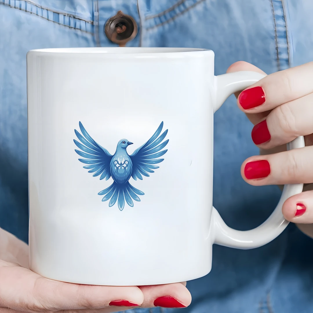 11オンス漫画ブルーピジョンマグ子供用保温ドリンクカップクリスマスホームオフィスギフトカップ