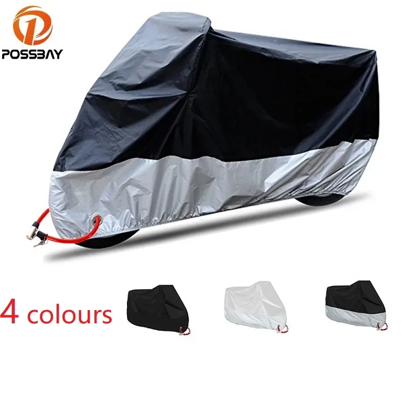 

POSSBAY Motorcycle Cover Universal Outdoor UV Protector Scooter All Season Waterproof Bike Rain Dustproof Cover M L for Harley