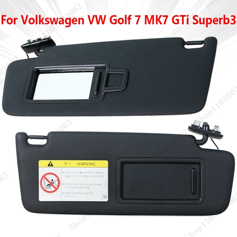 Sun Visor Sunshade For Volkswagen VW Golf 7 MK7 GTi Superb3 Sun Visor Panel With Makeup Mirror Accessories 5G0857551 5G0857552