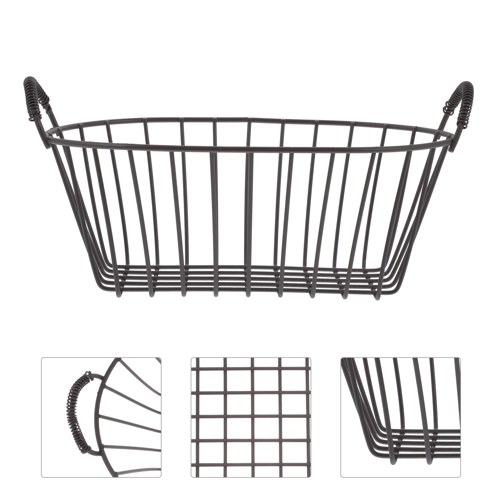 

1pc Iron Sundries Basket Desktop Organizer Container Household Multipurpose Sundries Organizer Container Brush
