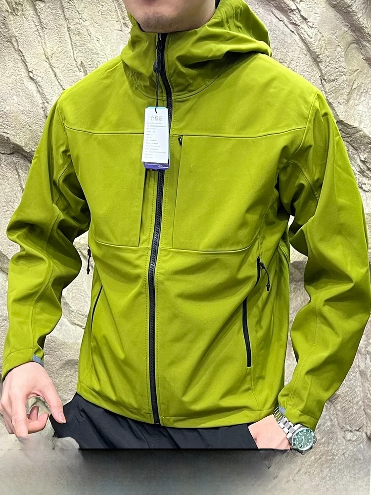 

High-End 3D Tailored Fce Lined Outdoor Men's Softell Jaet Windproof Waterproof Full Glue Mens Outdoor Jaet