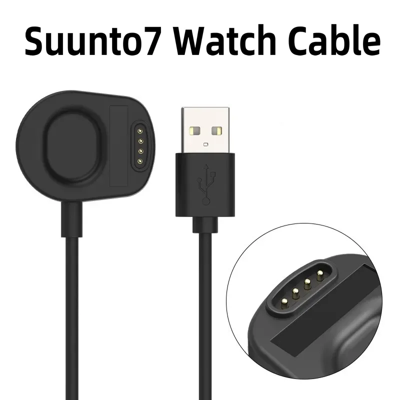 Usb Charger For Suunto 7 Smart Watch Suunto7 Charging Cable Dock Station Clip Cradle Smartwatch Adapter Dropshipping