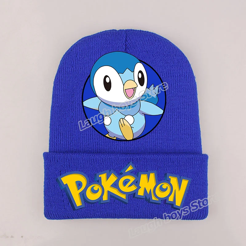 Pikachu Woolen Hat Headgear Pokemon Figure Winter Knitted Cap Cartoon Anime Skullies Beanies Bonnet Christmas Boys Girls Gifts