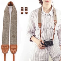 Portable Camera Strap Adjustable Cotton Leather Shoulder Neck Belt for Sony Nikon DSLR Digital SLR Universal Camera Carry Strap