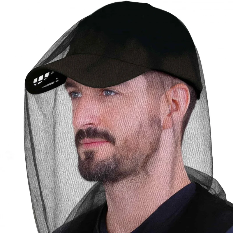Fishing and Beekeeping Special Mosquito Repellent Hat with Face Shield, Breathable Sun Protection Head Net, Outdoor Mosquito Bit
