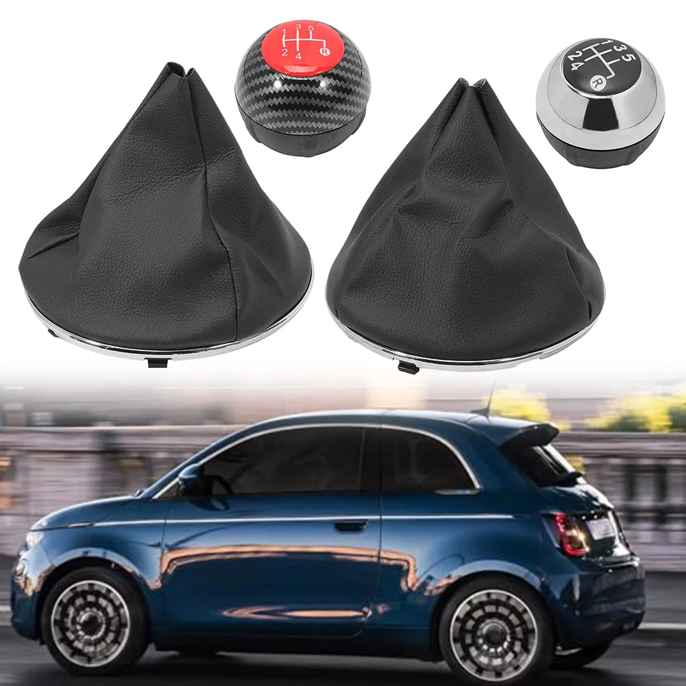 

Functional and Stylish Shift Knob and Dust Cover for Fiat 500 Long lasting Materials Compatible with OEM 55344016 50295325