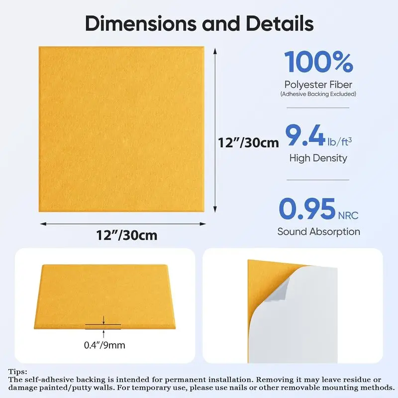 High Density Large Acoustic Wall Panels Decorative For Wall Home Office Soundproof Felt Wall Tile Bulletin Cork Boards Wallpaper view 6