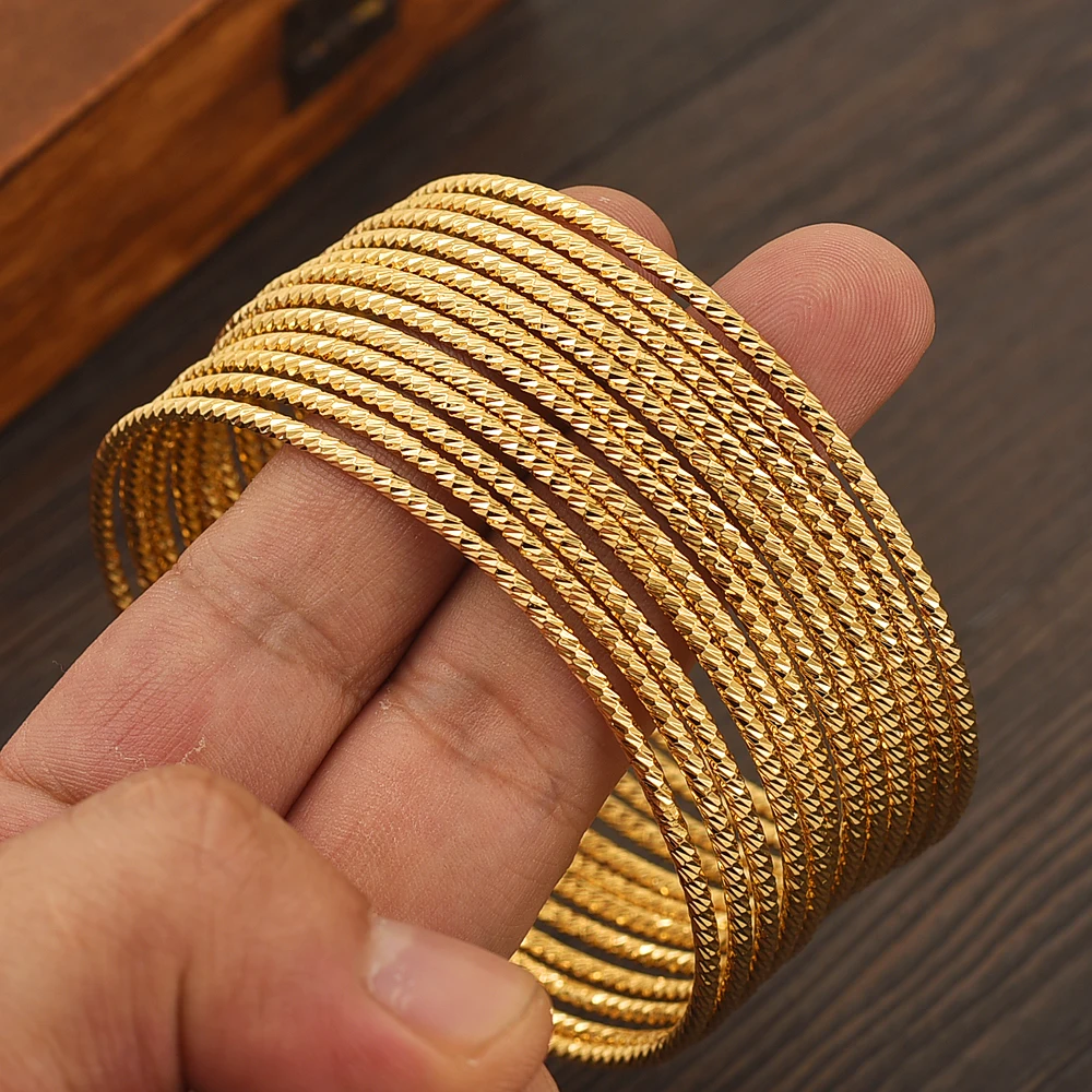 Fashion Dubai Gold Jewelry Gold Color Bangles For Ethiopian Bracelets Ethiopian Jewelry Gift