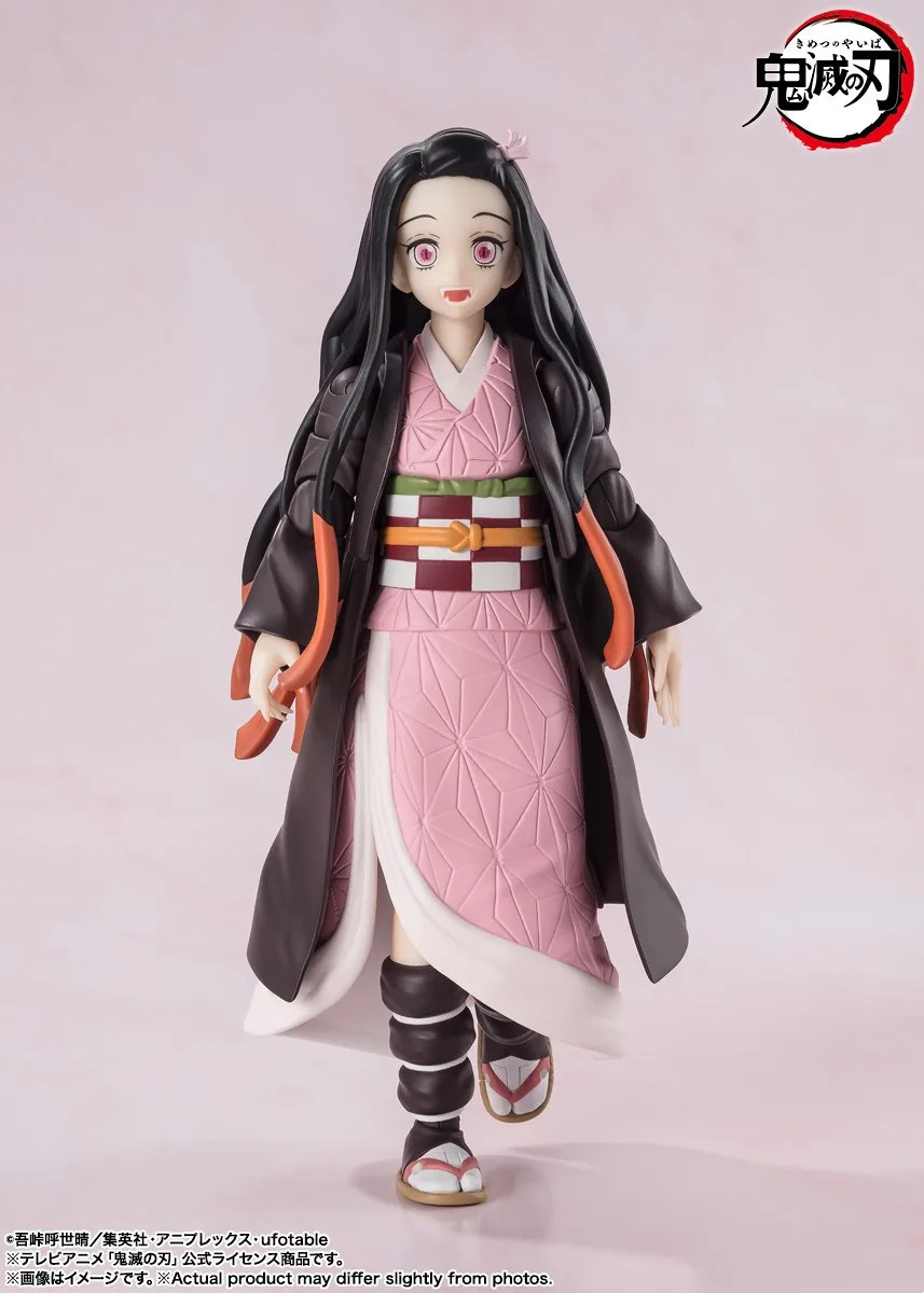 الأصلي بانداي S.H.Figuarts أنيمي الشكل شيطان القاتل كامادو Nezuko Tanjirou Tomioka Giyuu Action Figurine Kimetsu no Yaiba Toy