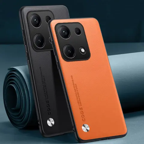 Funda de cuero PU de lujo para Xiaomi Redmi Note 14S 4G, funda trasera de silicona a prueba de golpes, funda de teléfono de protección completa para Redmi Note14S