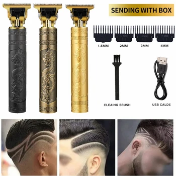 T9 Aparador de pêlos profissional para homens, cortador de cabelo elétrico sem fio, barbeador de barba, barbeiro, ferramentas de corte
