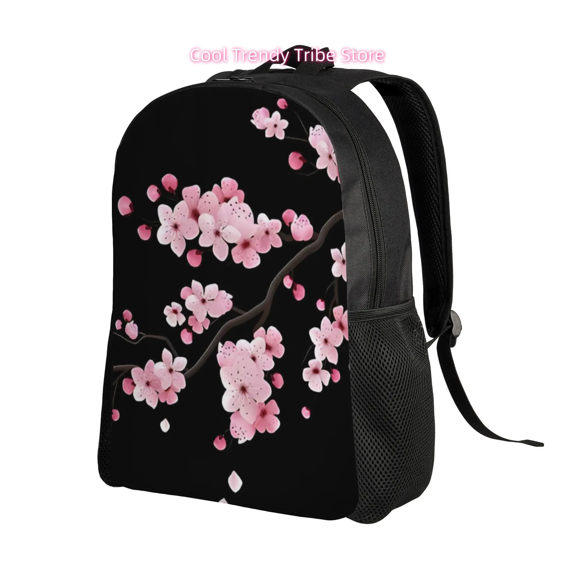 Sakura Japanese Cherry Blossom Flower Clean Cut Backpack with Slim Shape Ideal for Keeping Your Day Light Whether Heading to Cla