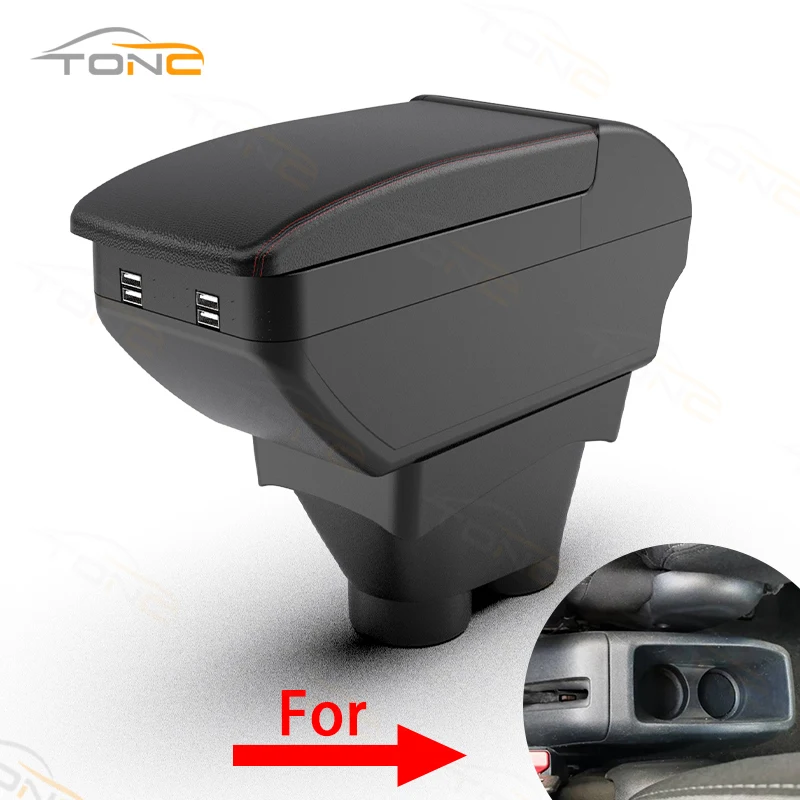 For Peugeot 208 2012~2018 Armrest Box Retrofit parts Interior details Storage box with USB and cup holder Car accessories