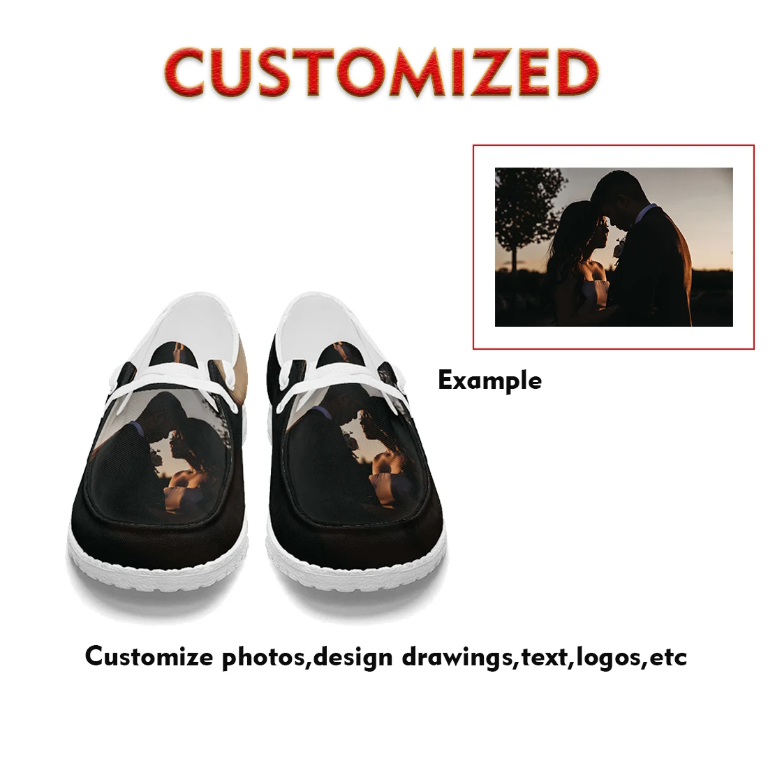 

Cool and personalized casual canvas shoes, customizable with logos, images, and text. Make your shoes truly unique