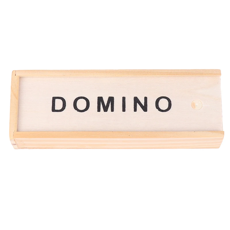 28Pcs/Set Wooden Domino Board Games Travel Funny Table Game Domino Toys Kid Gifts Educational Toys For Children