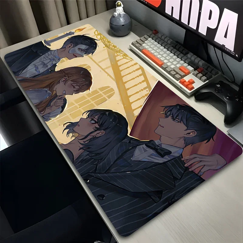 แผ่นรองเมาส์ อุปกรณ์เสริมสำหรับเล่นเกมบนพีซีในสำนักงาน แผ่นรองคีย์บอร์ด ลายอนิเมะ พิมพ์ลาย HD แผ่นรองเมาส์สำหรับแล็ปท็อป แผ่นรองเมาส์มุมมองผู้อ่านอเนกประสงค์