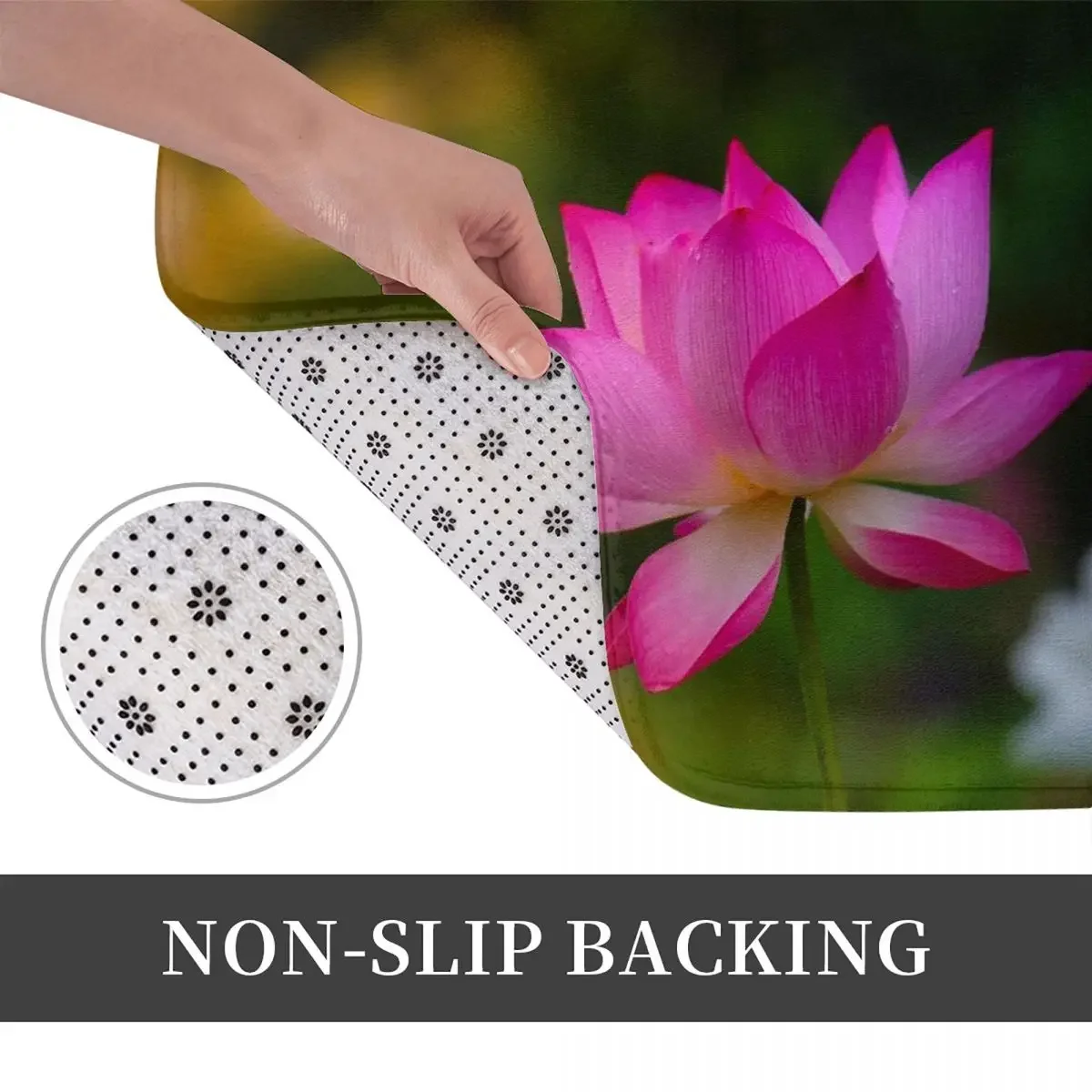 Lotus Flower Doormat Kitchen Entrance Home Floor Mat Non-slip Carpet Rug for Bedroom Footpad Mats