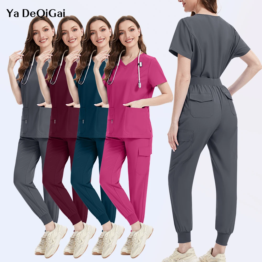 Uniformes médicaux unisexes, ensemble de blouses de chirurgie d'hôpital, vêtements de travail pour clinique dentaire, vêtements de travail pour Salon de beauté, Spa, laboratoire, accessoires pour infirmières