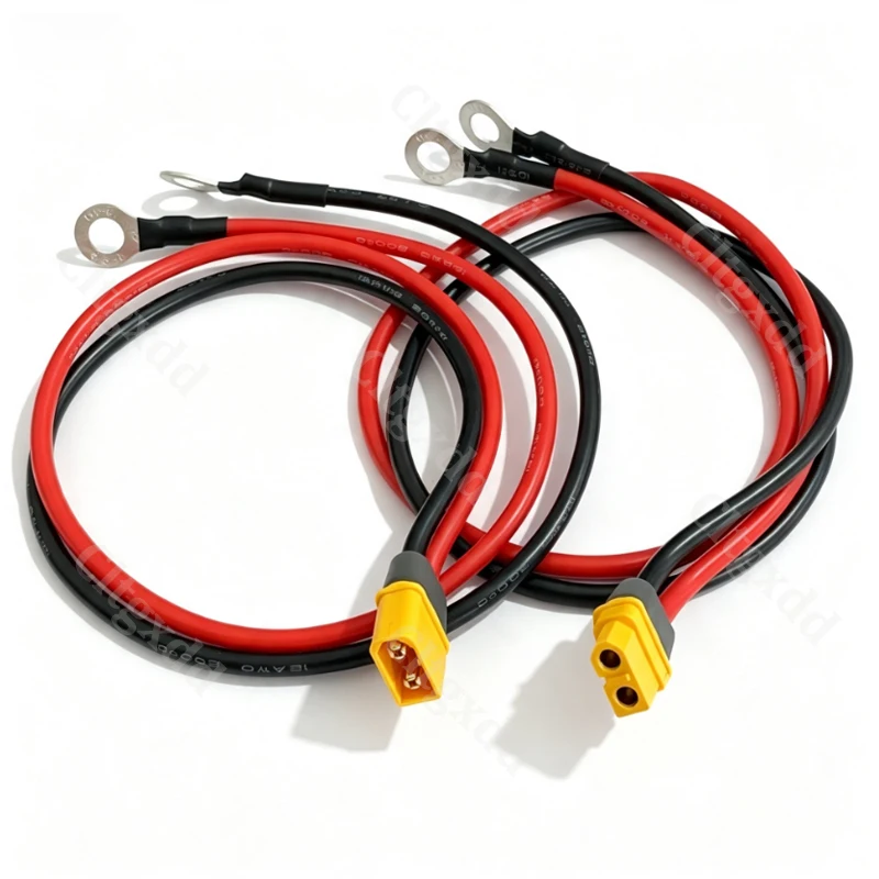 XT60 Stecker und Buchse - 8mm O-Ring-Anschluss 50cm AWG12 Weiches Silikonkabel für RC FPV UAV Lithium-Batterie ESC Ladetest – Detail 10