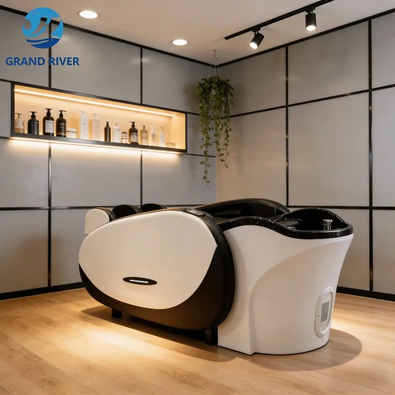 Wholesale Factory Price Electric Automatic Massage Shampoo Bed Electric Japanese Head Spa Shampoo Chair Bed Ceramic Basin Custom