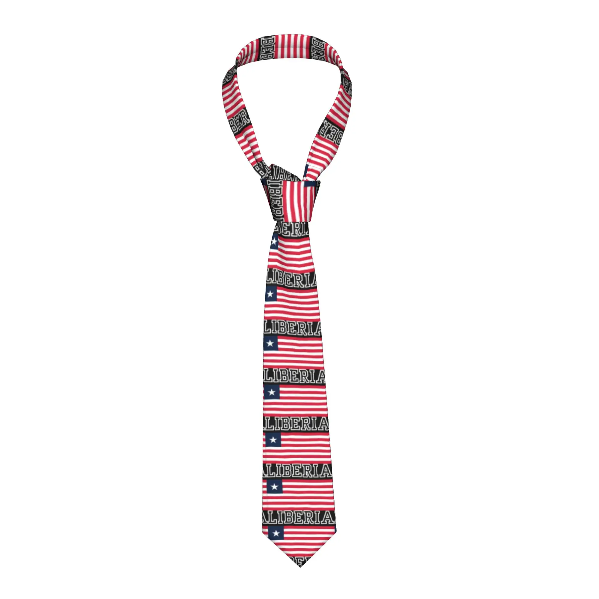 Liberia Country Flag  Tie  Design Neck Ties Novelty Casual Collar Tie Men Women Leisure Necktie Accessories