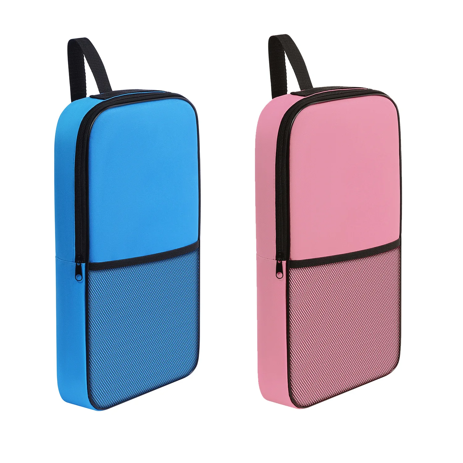 Premium Pickleball Paddle Carry Bag, Black Gray Waterproof Ultra‑Light Handheld Storage Bag for Outdoor Sports Training