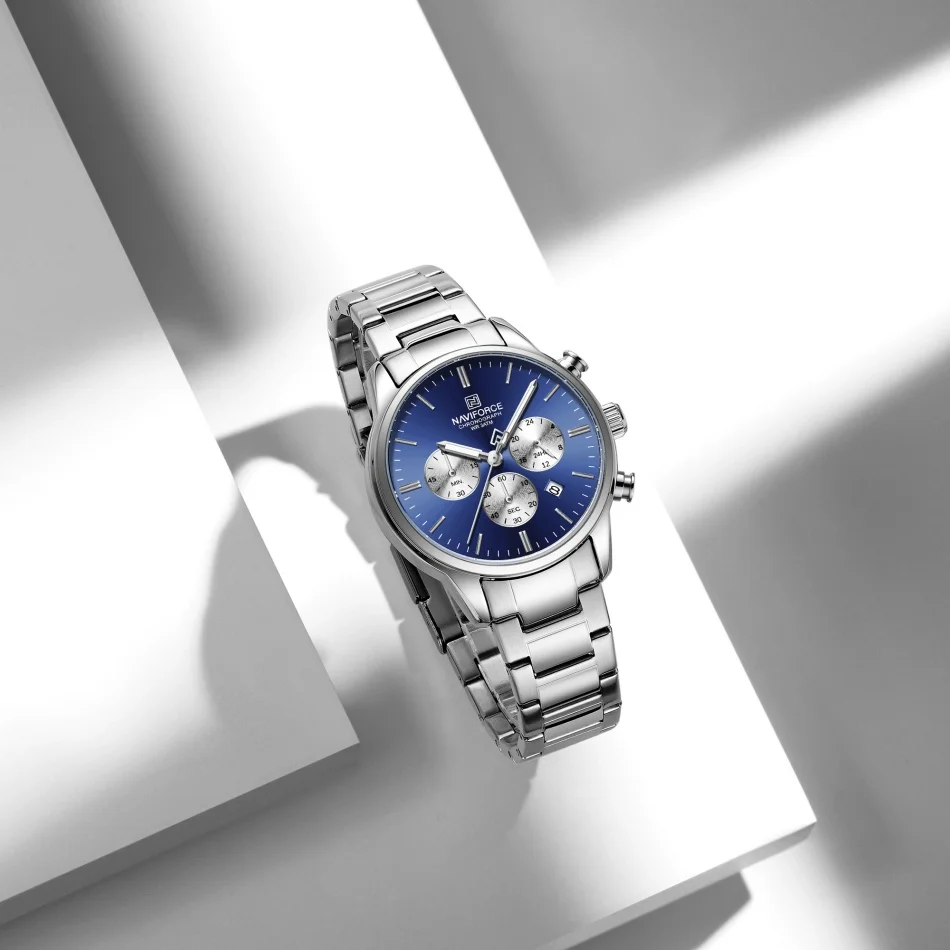 

NAVIFORCE новые мужские наручные часы модные спортивные часы для мужчин ремешок из нержавеющей стали кварцевые 3ATM водонепроницаемые противоударные часы подарки