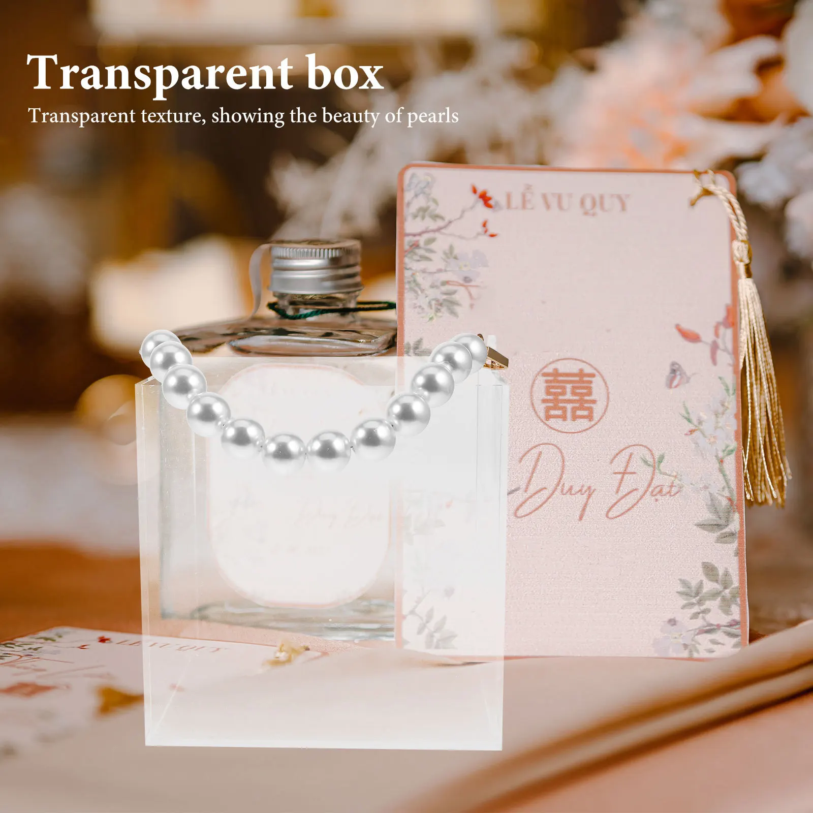 

Clear Candy Containers Pearl Handle Wedding Party Storage Box Transparent Acrylic Small Gift Boxes Bulk Clear Candy Box