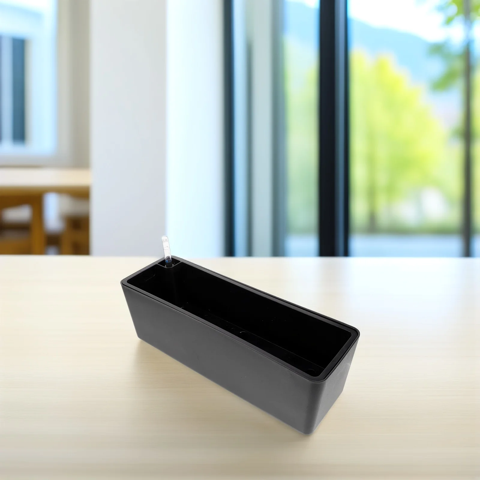 

Self Watering Planters Black Thickened Narrow Edge Flower Pot Water Level Indicator for Balcony Garden Home Long Rectangle