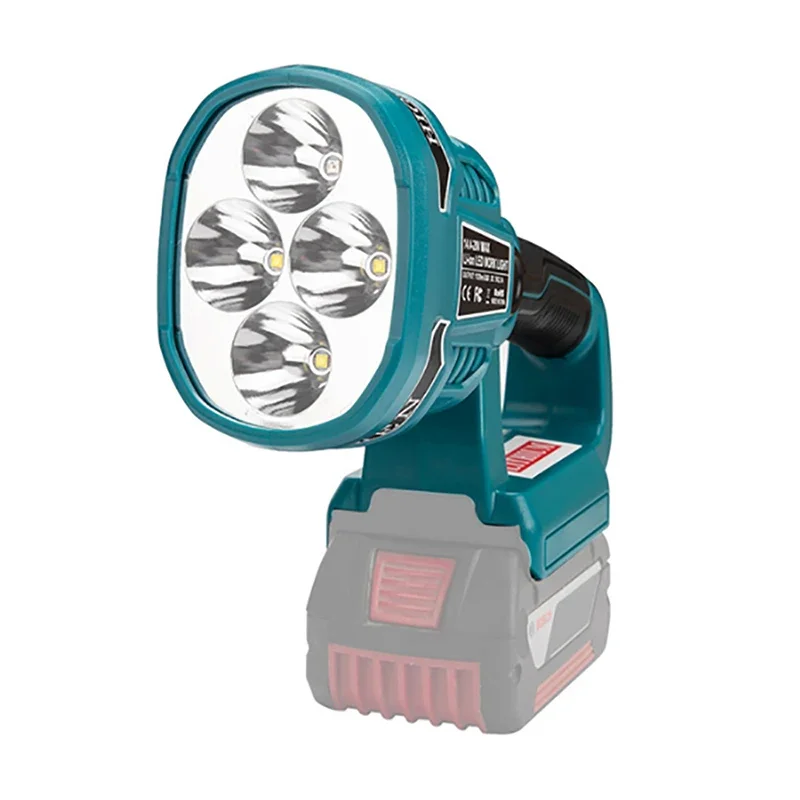 Przenośna lampa ostrzegawcza LED światło punktowe latarka latarka do Makita Bosch 14.4V 18V akumulator litowo-jonowy BL1830 BL1430 BAT618 BAT614