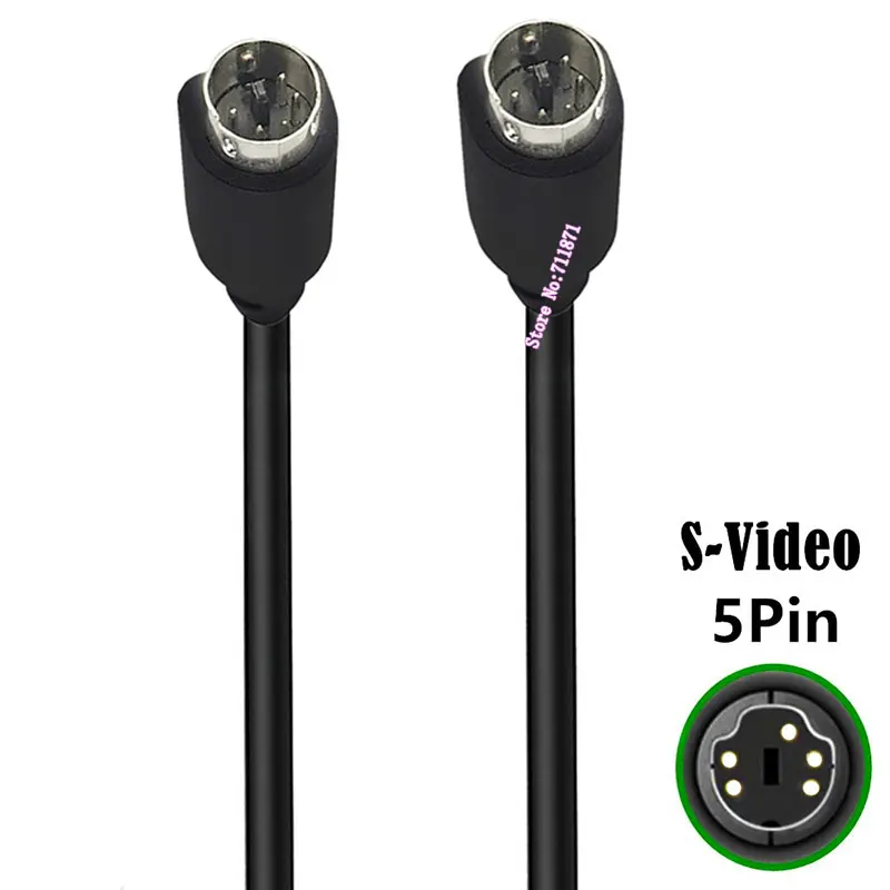 Male to Male 5 Needle 5 Pin Mini Din S-video Cable Line Right Angle Elbow 5P 5Pin S Video Mini DIN Cable Wire Cord 5 Pin Min Din