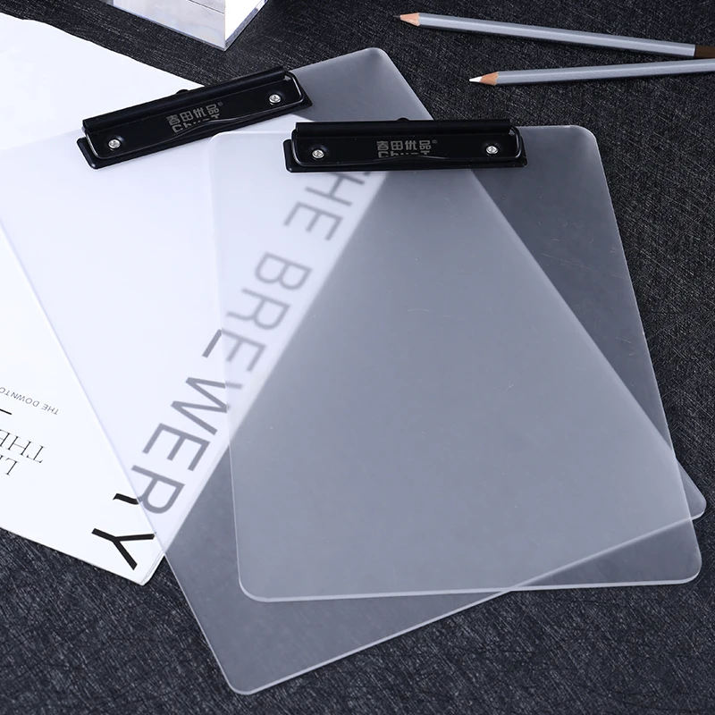 

Acrylic Frosted Clipboard A4 Clip Board 8K Art Drawing Board A3 Exam Pad & Note Clip Holder Durable Writing Board Folder