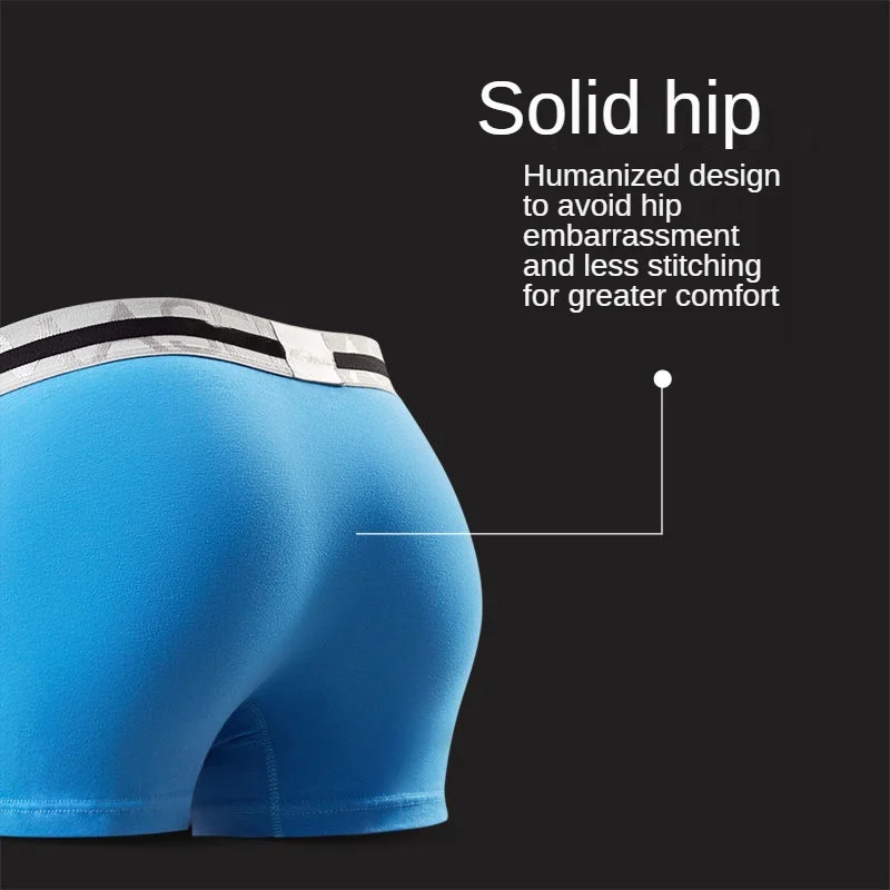 Men\'s Underwear Cotton Boxer Shorts Bullet Separation Varicocele Scrotum Pocket Four Corners Testicle-raising Sexy Briefs