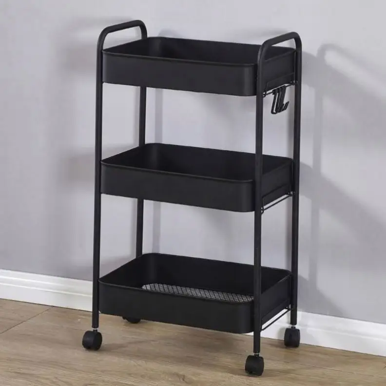 Trolley With Wooden Storage Tier Bamboo Island Premium 4 Drawer Wheel Rolling Home Restaurant Serving