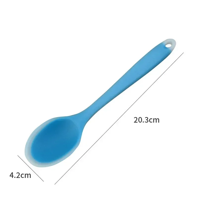 Silicone Spoon Heat Resistant Non-stick Rice Spoons Kitchenware Tableware Learning Spoon Cooking Kitchen Tool tableware