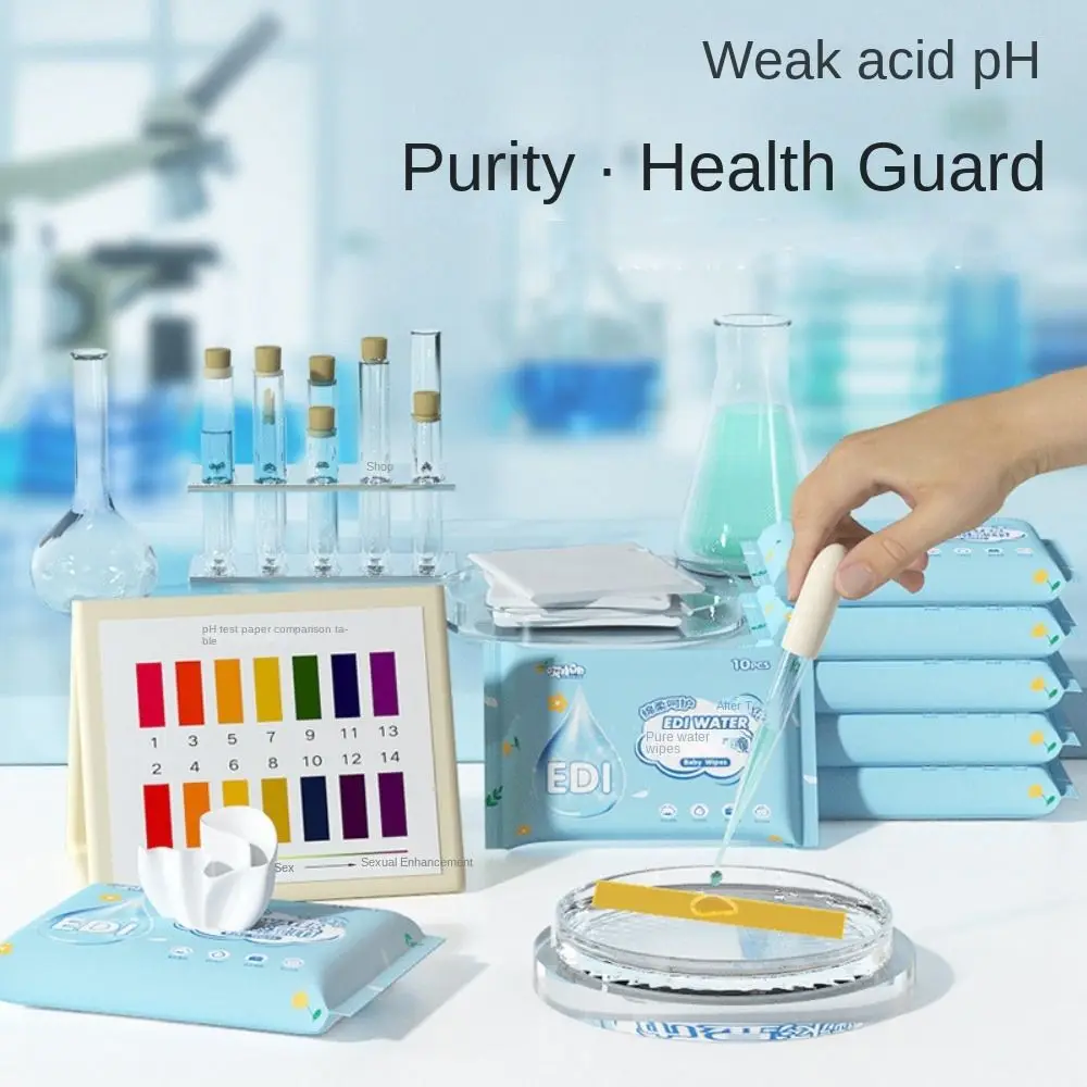 10 Pz/pacco Nuovo Spunlace Salviette In Tessuto Non Tessuto EDI Acqua Pura Tessuto Acqua Portatile Usa E Getta Estratibile Salviette Umidificate