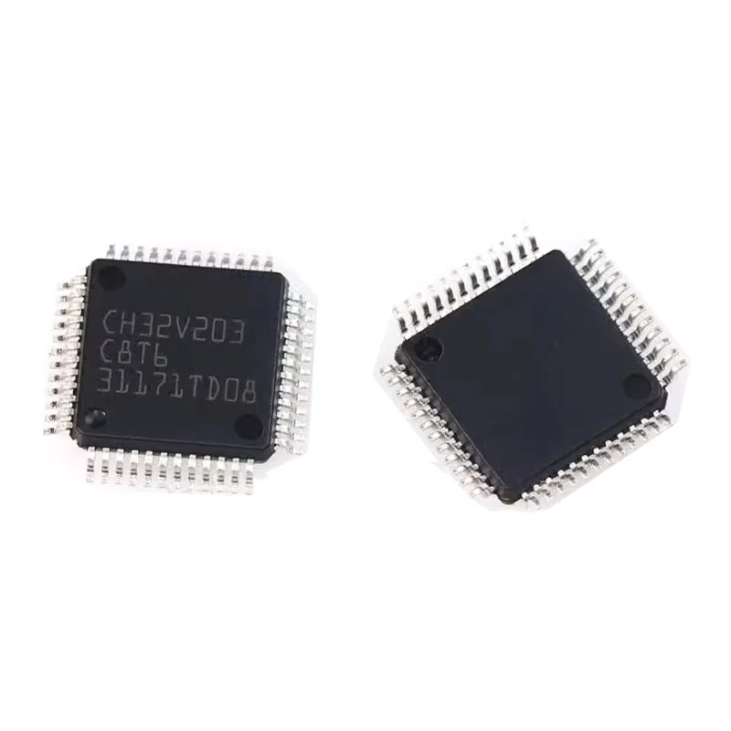 Microcontrolador de piezas de 32 bits, chip MCU, CH32V203C8T6, LQFP-48, CH32V203, CH32, C8T6, 1-10 RISC-V