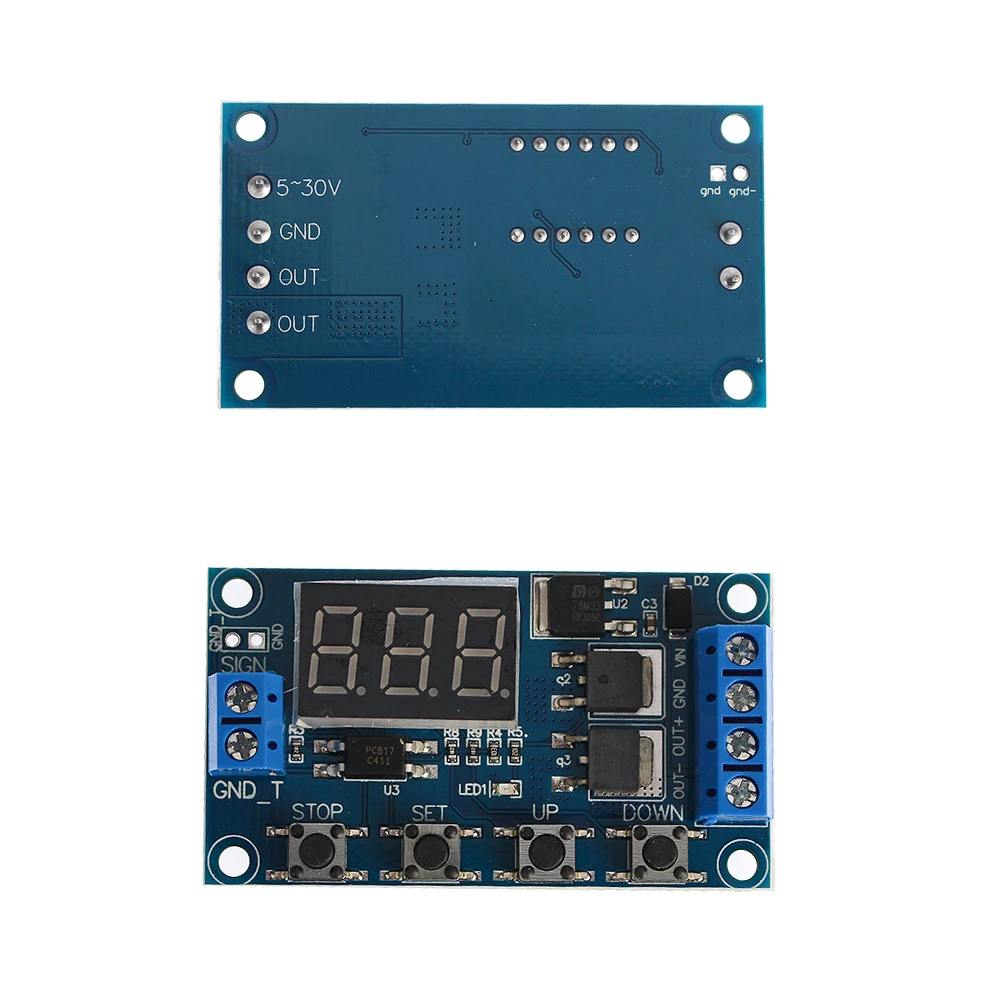 DC 12V 24V Dual MOS LED Digital Time Delay Relay Trigger Cycle Timer Delay Switch Circuit Board Timing Control Module DIY