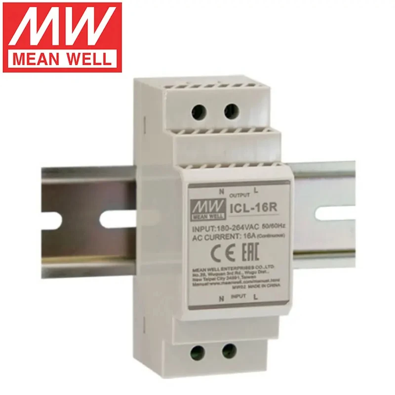 Mean Well ICL-16R Din Rail Mounted Swiching Power Supply 16A AC Inrush Current Limiter ICL-16L for Capacitive Load