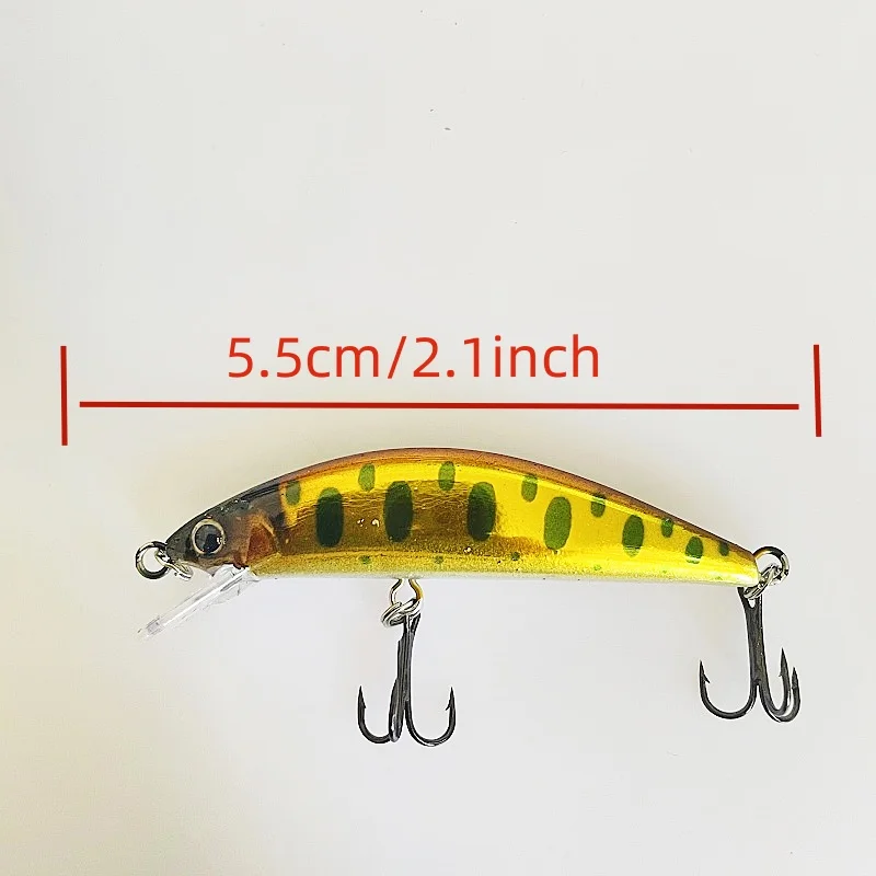 LURETV اليابان جاكال نفس النمط تيمون تريكورول تدفق الأساسية 55HW قوس قزح سمك السلمون المرقط أعلى الفم إغراء 5 قطعة #4