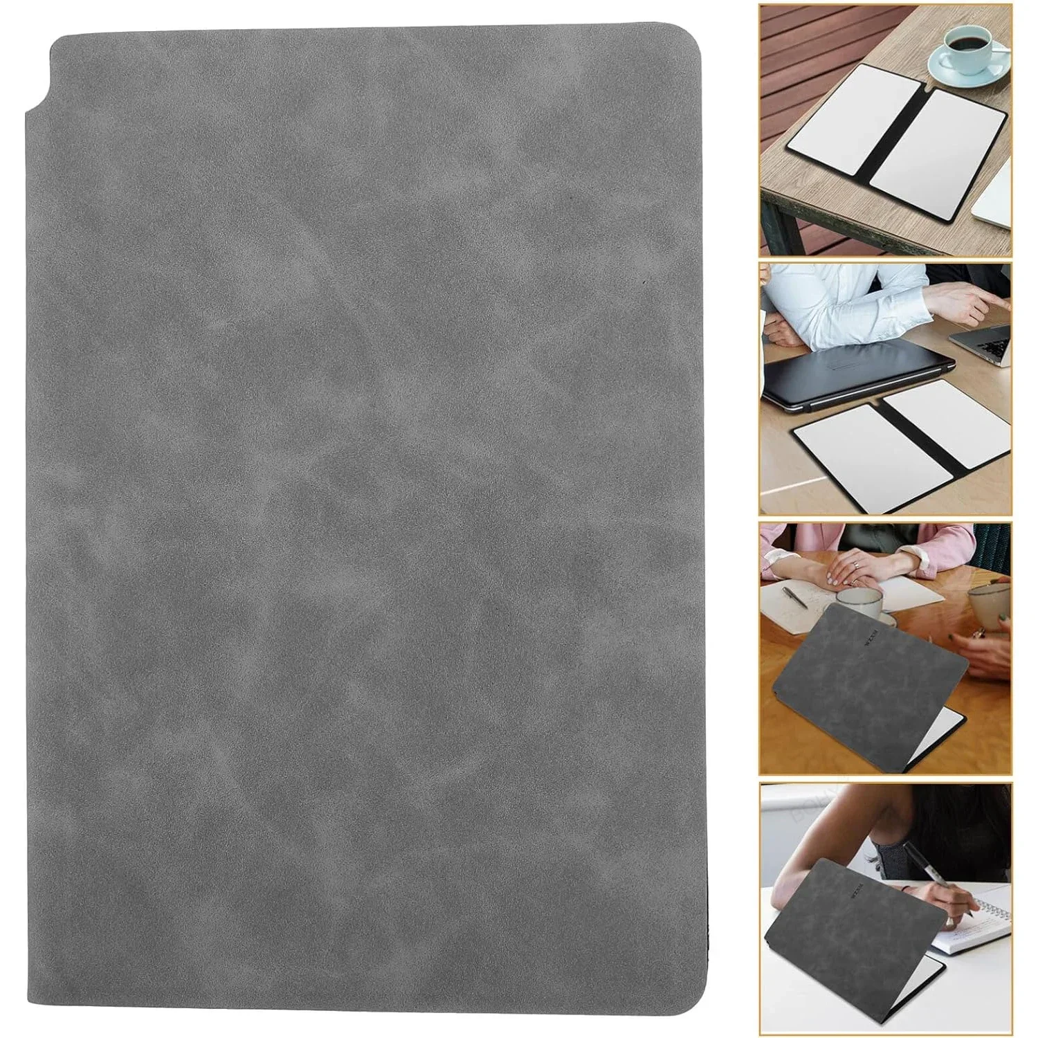 Weekly Planner Portable A5 Reusable Whiteboard Notebook Stylish Office Notebooks Leather Memo Free Whiteboard Pen Erasing Clot