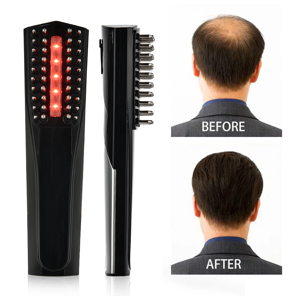 

Infrared Ray Growth Laser Hair Comb Massage Equipment Hair Brush Massager Laser Anti Hair Loss Electric Vibration Hairbrush