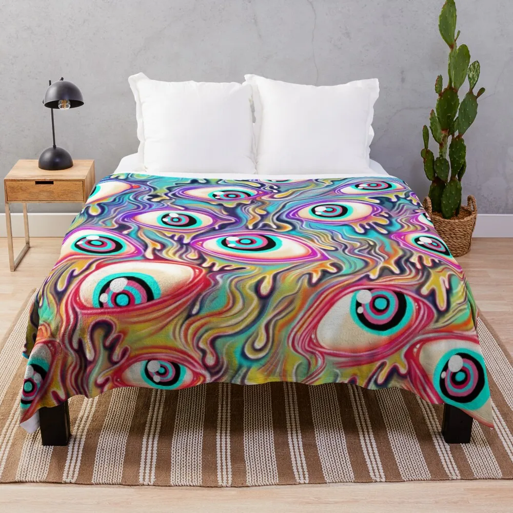 Eyeball Pattern Throw Blanket Decorative Blankets Blanket Luxury