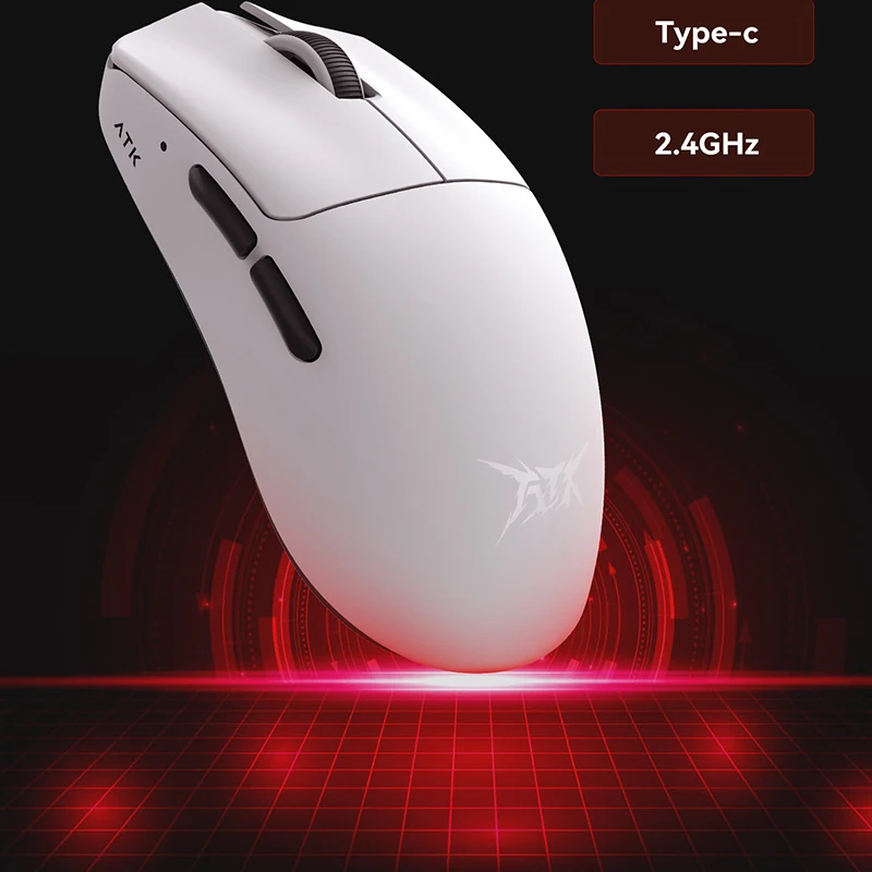 Imagem -02 - sem Fio Dual-mode Gaming Flagship Mouse Fanless Leve Escritório Periféricos de Computador Novo Atk Liekong f1 Paw3950